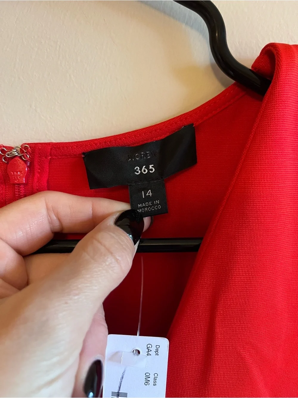 J. Crew Sleeveless Red V-Neck Flounce Hem Dress